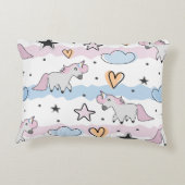 Coussins Décoratifs Unicorns and stars pattern (Dos)