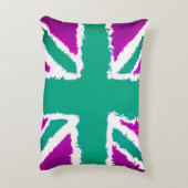 Coussins Décoratifs Union Jack Art violet tons verts Décor (Dos(Vertical))