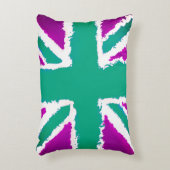 Coussins Décoratifs Union Jack Art violet tons verts Décor (Devant(Vertical))