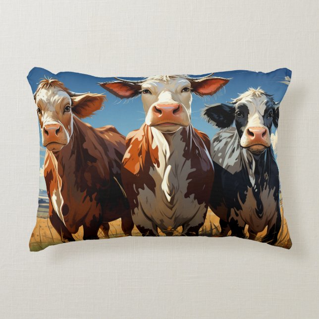 Coussins Décoratifs Vaches #1 (Devant)