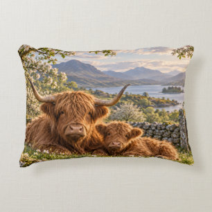 Coussins Décoratifs Vaches des Highlands Coucher de soleil Campagne Pr
