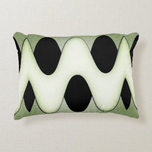 Coussins Décoratifs Vagues envoûtantes créant un design moderne vert