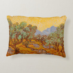 Coussins Décoratifs Van Gogh Olive Trees Soleil Jaune Ciel