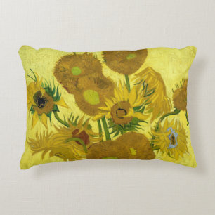 Coussins Décoratifs Vase de nature morte avec quinze tournesols, Van G
