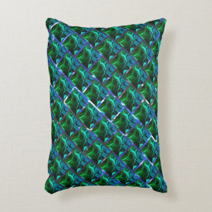 Coussins Décoratifs Verde esmeralda e curvas, sob grade niquelada ?