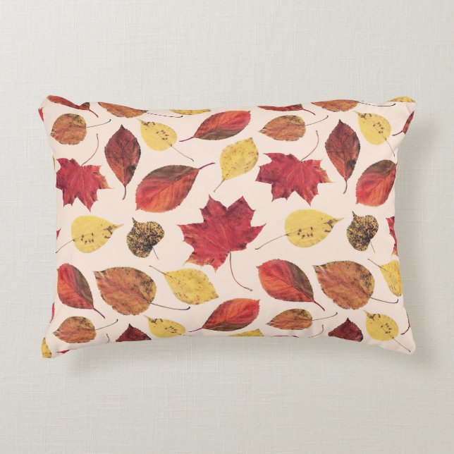 Coussins Décoratifs Véritable photo feuille, unique motif sans couture (Devant)