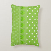 Coussins Décoratifs Vert, points et Shamrocks (Dos(Vertical))