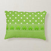 Coussins Décoratifs Vert, points et Shamrocks (Dos)