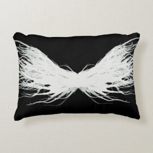 Coussins Décoratifs Vertus Abstrait Ailes Blanches Art à l'encre d'alc