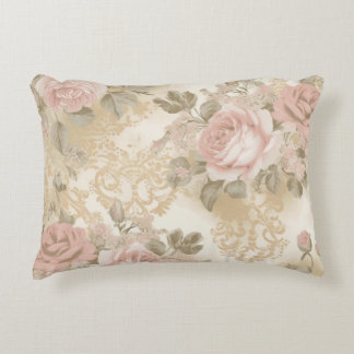 Coussins Décoratifs Victorian Roses Print Throw Pillow