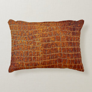 Coussins Décoratifs Vieil brun cuir animal texture