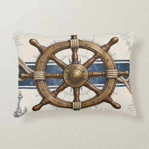 Coussins Décoratifs Vieux gouvernail de navire nautique