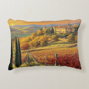 Coussins Décoratifs Vignoble de Golden Hillside – Oreiller Rectangulai
