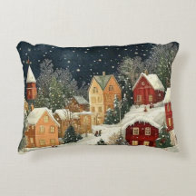 Village de Noël Vintage sous la neige