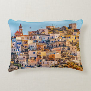 Coussins Décoratifs Village grec de l'île de Karpathos en mer Égée