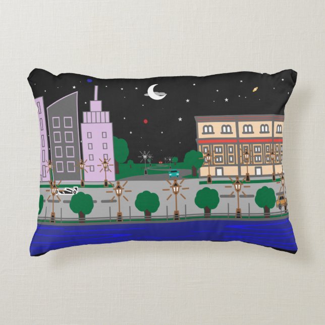 Coussins Décoratifs Ville nocturne (Devant)
