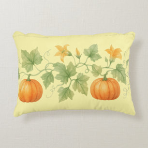 Coussins Décoratifs Vin citrouille Avec Fleurs