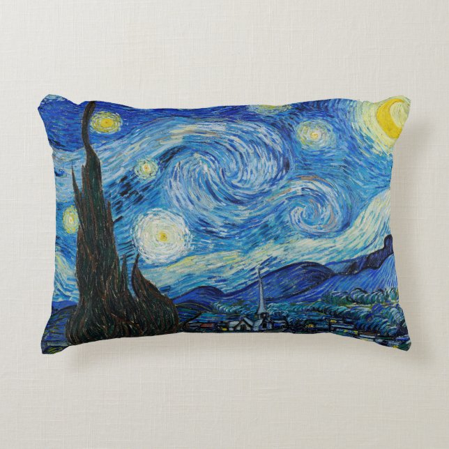 Coussins Décoratifs Vincent Van Gogh La Nuit étoilée (Devant)