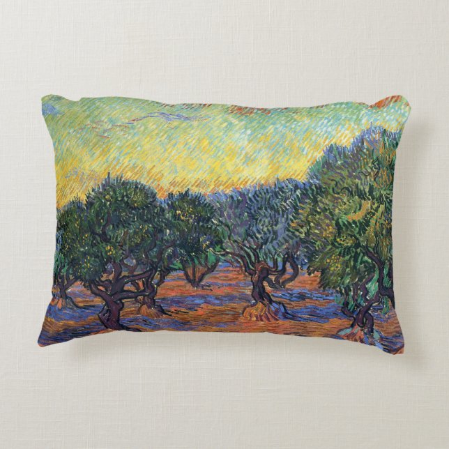 Coussins Décoratifs Vincent Van Gogh Olive Grove Impressionnisme Art (Dos)