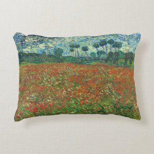 Coussins Décoratifs Vincent Van Gogh Poppy Field Floral Art Vintage