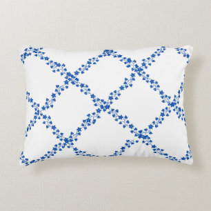 Coussins Décoratifs Vins d'Ivy Bleu Trellis treillis