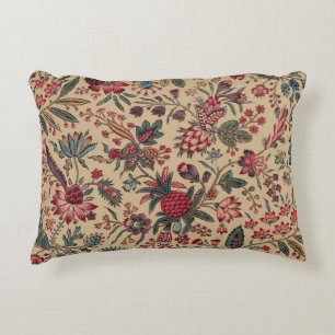Coussins Décoratifs Vintage Broderie Antique Florale Ameublement