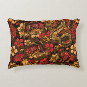 Coussins Décoratifs Vintage éléments japonais motif sans soudure avec