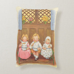 Coussins Décoratifs Vintage Porridge Porridge Hot Childrys Nursery Rhy
