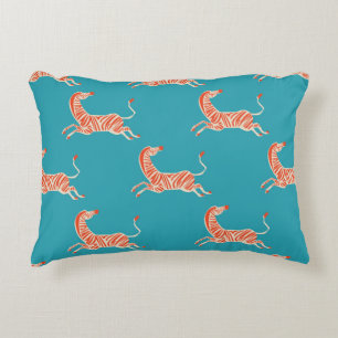Coussins Décoratifs vintage retro neon color Zebra illustration motif