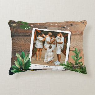 Coussins Décoratifs Vintage Wood Acorn Noël Photo