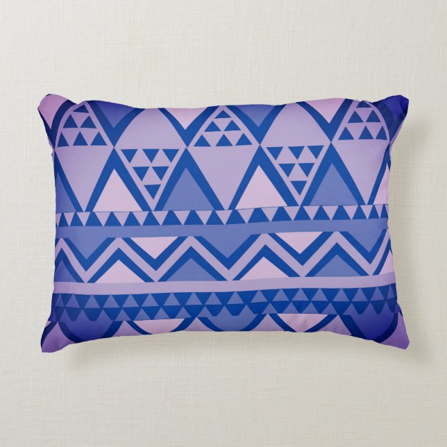 Coussins Décoratifs Violet Motif d'art tribal simple (Devant)