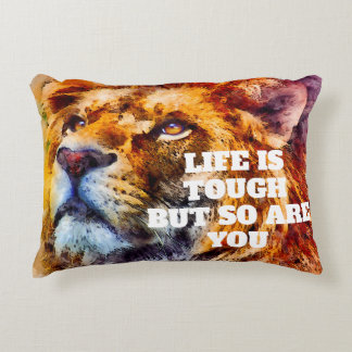 Coussins Décoratifs Visage de Lion Inspirant Courageux Sans Peur