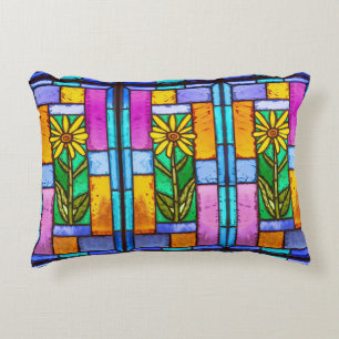 Coussins Décoratifs Vitrail Jaune marguerite