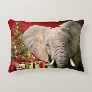 Coussins Décoratifs Voeux de Noël éléphant