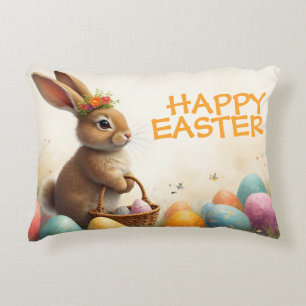 Coussins Décoratifs Vœux de printemps du lapin de Pâques