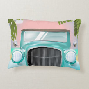 Coussins Décoratifs voiture verte mousse de mer vintage