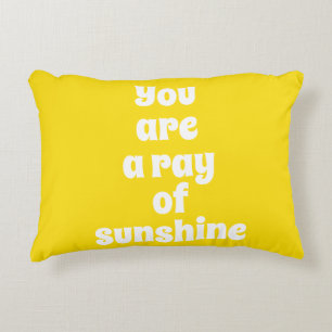 Coussins Décoratifs Vous êtes un rayon de soleil, joyeux jaune soleil