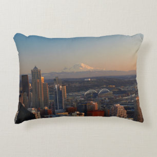 Coussins Décoratifs Vue aérienne de l'horizon 2 de ville de Seattle