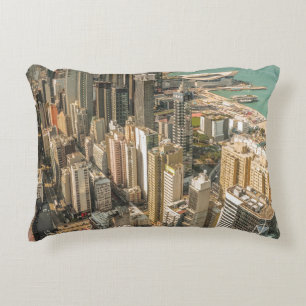 COUSSINS DÉCORATIFS VUE AÉRIENNE DES BÂTIMENTS DE LA VILLE
