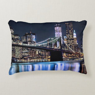 Coussins Décoratifs Vue de la réflexion de pont de Brooklyn de New