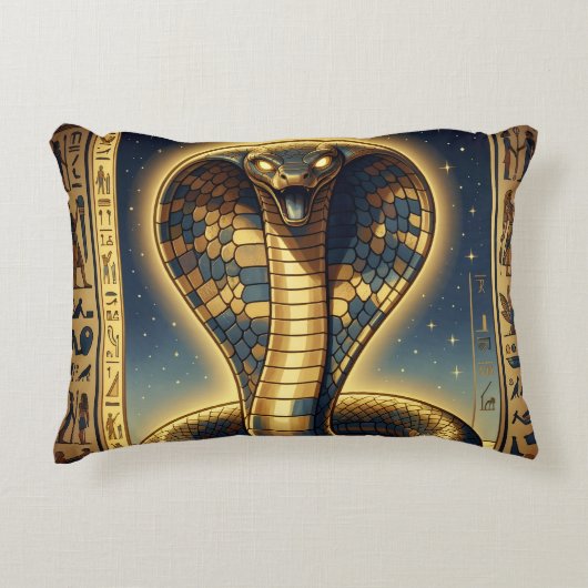 Coussins Décoratifs Wadjet – Egyptian Cobra Goddess´3 (Devant)