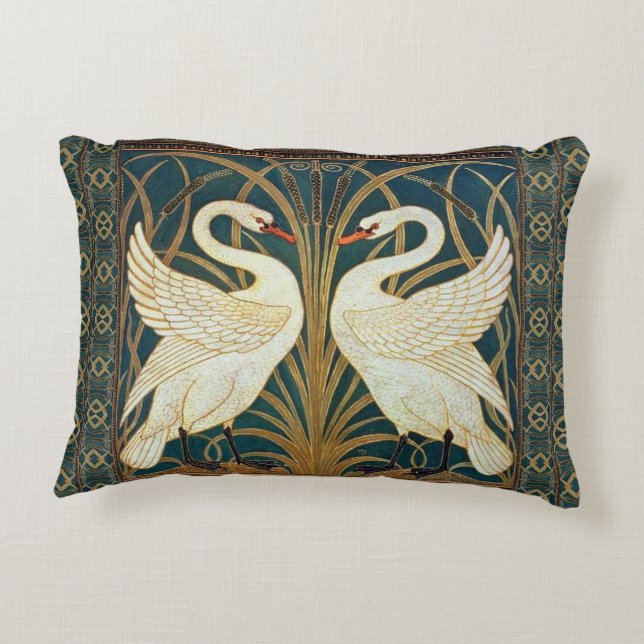 Coussins Décoratifs Walter Crane Swan (Dos)