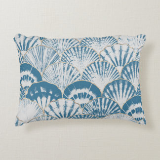 Coussins Décoratifs Watercolor sea shell japonais vagues transparent p