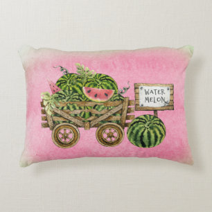 Coussins Décoratifs Watermelon Harvon Farmhouse Watercolor Wood Cart