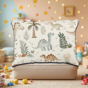Coussins Décoratifs Whimsical Boho Jungle Dinosaur Motif