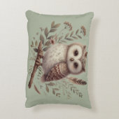 Coussins Décoratifs Whimsical Woodland Owl Botanical Illustration (Dos(Vertical))