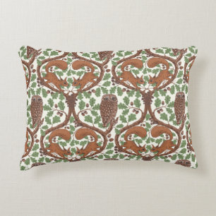 Coussins Décoratifs Whispers/Chouettes et écureuils des bois dans le c
