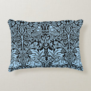 Coussins Décoratifs William Morris Frère Lapin Bleu Clair Noir