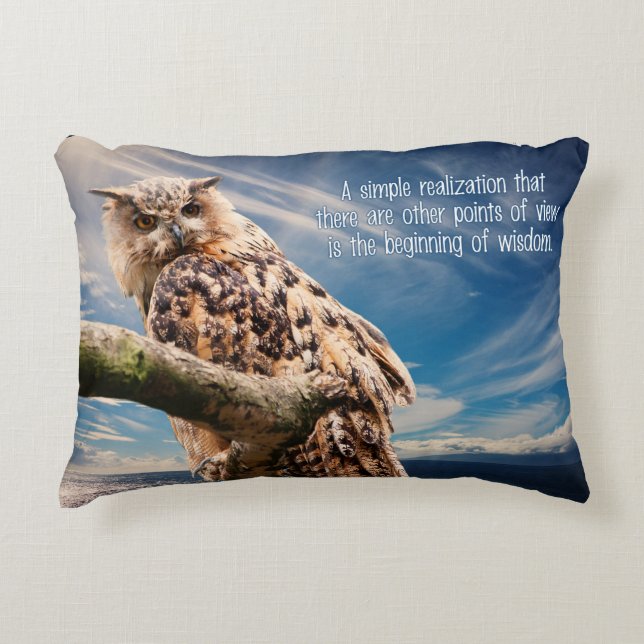 Coussins Décoratifs Wisdom Quote Owl lancer oreiller (Devant)