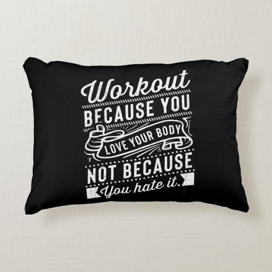 Coussins Décoratifs Workout Because (Devant)